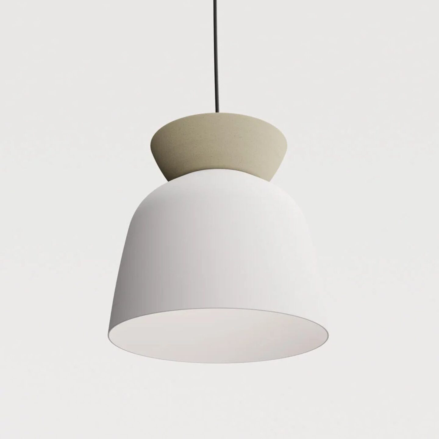 Hat Ceramic Deep 470 Pendant White & Sand Speckle